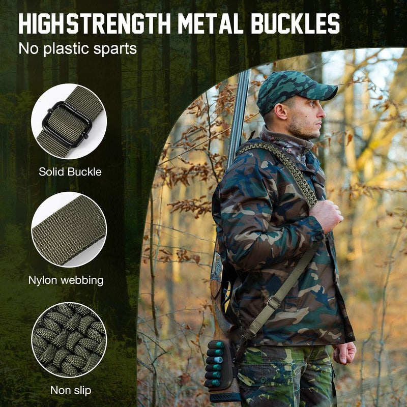 VVAAGG Two-Point Sling with Swivel, Non-Slip Paracord Sling with Adjustable Length Strap - Image 5